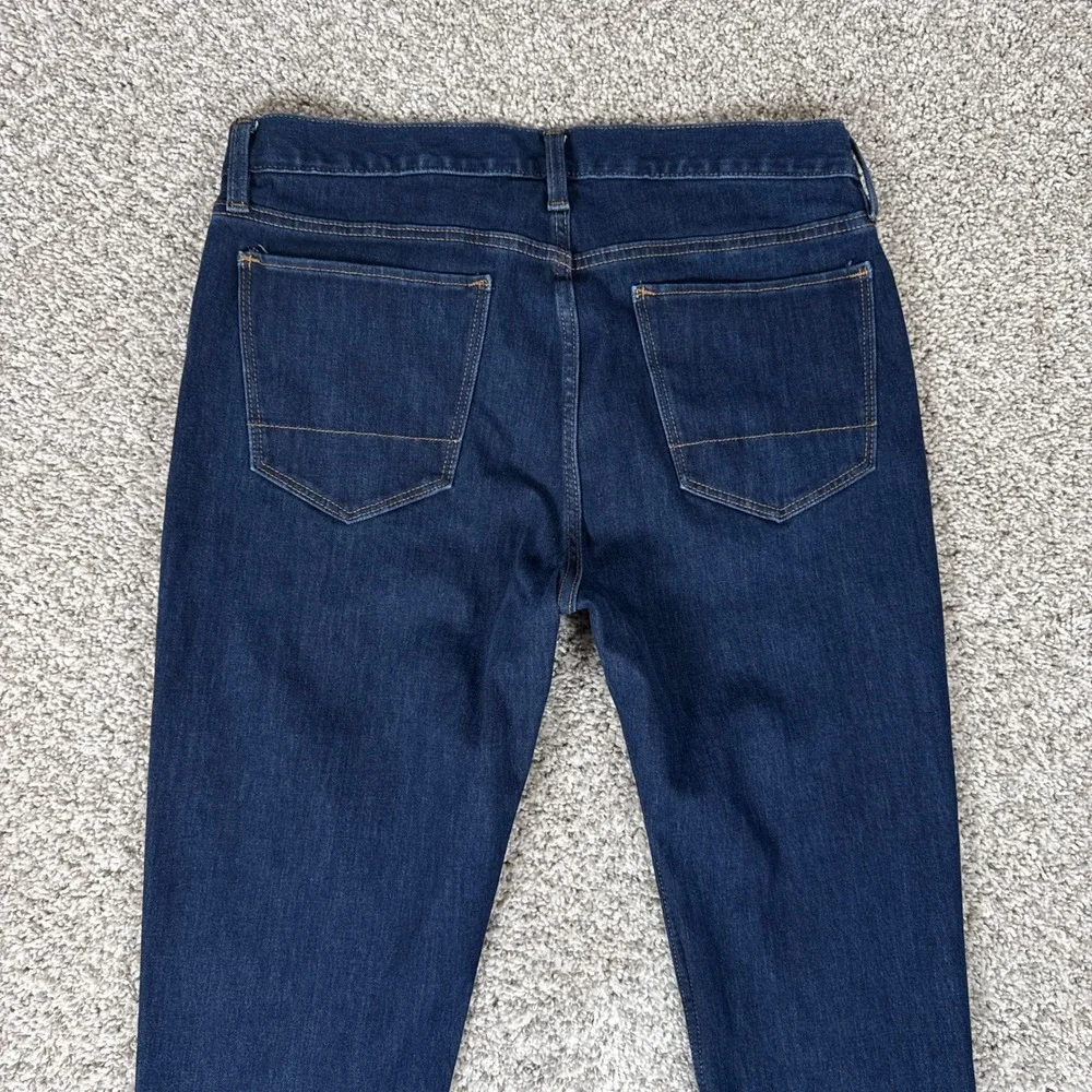 Banana Republic Jeans Mens 33x34 Dark‎ Indigo Skinny Fit Denim Travel Stretch